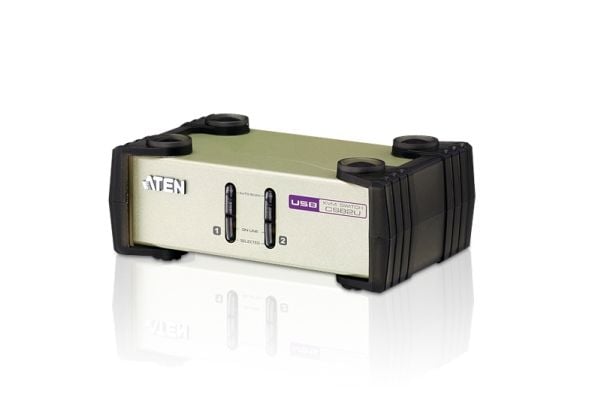 ATEN CubiQ CS82U - Omkopplare för tangentbord/video/mus - 2 x KVM port(s) - 1 lokal användare - skrivbordsmodell