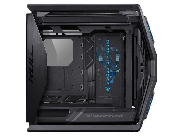 ASUS ROG Hyperion GR701 - FT spel - utökad ATX - genomskinlig sidopanel (härdat glas) - ingen strömförsörjning - USB/ljud