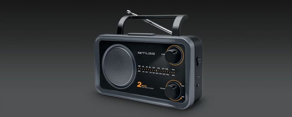 Muse M-06DS, Bærbar, Analog, FM, MW, 7,62 cm (3"), 3,5 mm, Sort, Grå