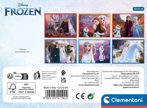 Clementoni puslespill Frozen, 12 kuber