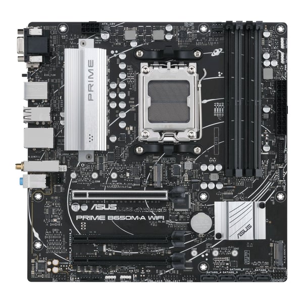 ASUS Prime B650M-A WIFI - Emolevy - micro-ATX - LGA1700-asennuspaikka - sisäinen grafiikka (CPU tarvitaan) - HD Audio (8-kanavainen)