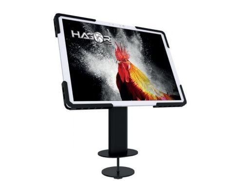 HAGOR HA - Stativ - for nettbrett - svart - skjermstørrelse: 9.7"-12.9" - monteringsgrensesnitt: 75 x 75 mm - skrivebord, malje
