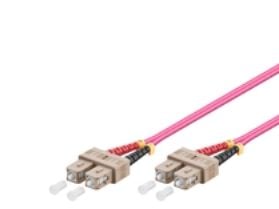 MicroConnect - Nettverkskabel - SC/UPC-multimodus (hann) til SC/UPC-multimodus (hann) - 1 m - 1 m - fiberoptisk - 50 / 125 mikroner - OM4 - halogen...