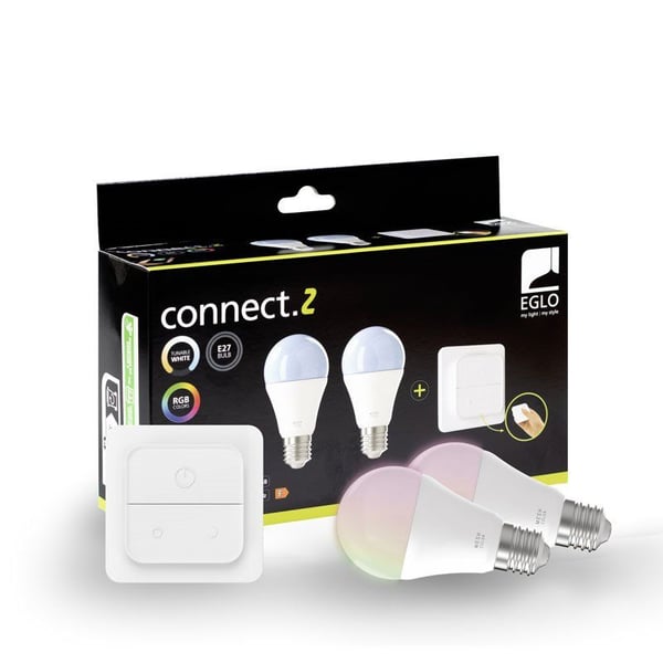 EGLO CONNECT-Z E27 smartpærer - 2-pakning med bryter - 1300 lm