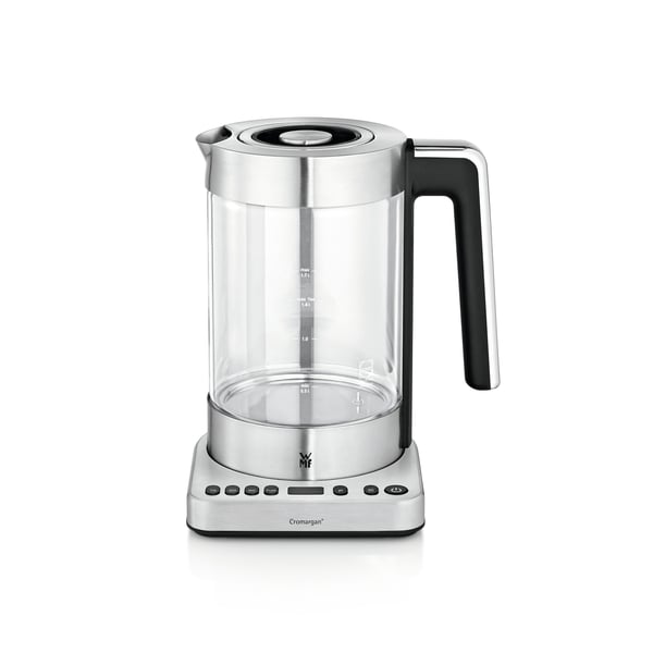 WMF Lono 0413160011, 1,7 l, 3000 W, Svart, Rustfritt stål, Gjennomsiktig, Justerbar termostat, Vannivåindikator, Trådløs