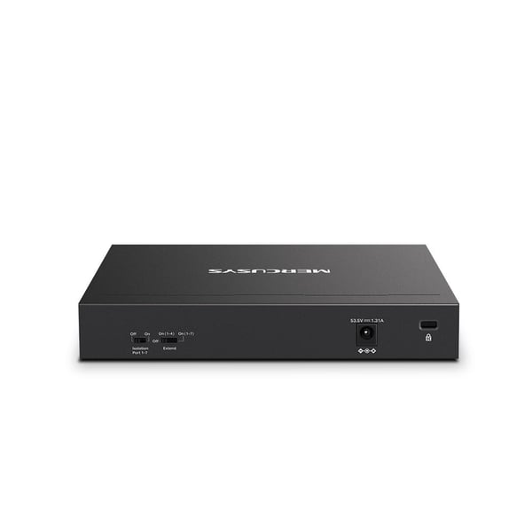 Mercusys MS108GP, Håndtert, Gigabit Ethernet (10/100/1000), Full tosidig, Strøm over Ethernet (PoE), Kan monteres på vegg