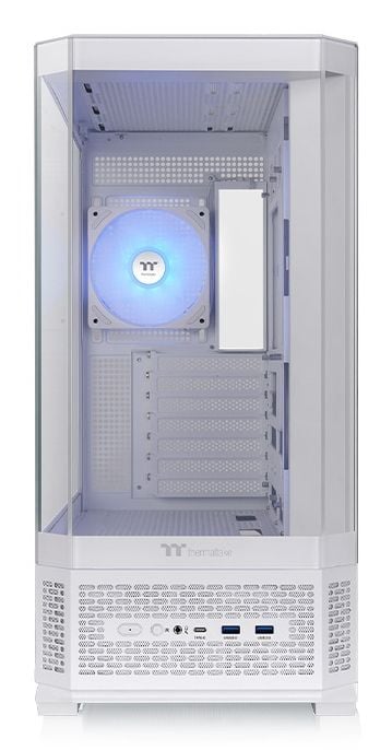 Thermaltake View 370 TG ARGB - Mid tower - ATX - genomskinlig sidopanel (härdat glas) - ingen strömförsörjning (PS/2) - snö - USB/ljud