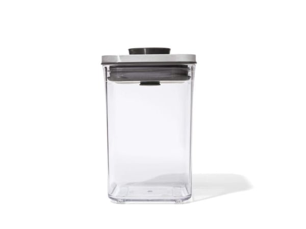 OXO 3118400, Universell Container, 1 l, Plast, Silikon, Rustfritt stål, Gjennomsiktig, Avtagbart lokk, firkant