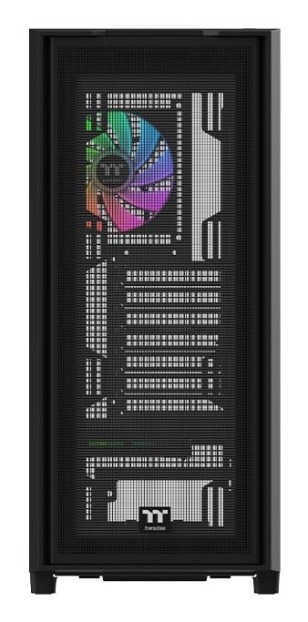 Thermaltake S Series S380 TG ARGB - Mid tower - ATX - genomskinlig sidopanel (härdat glas) - ingen strömförsörjning (PS2) - svart - USB/ljud