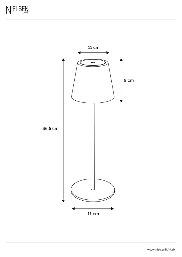 Nielsen Light One oppladbar bordlampe - Gylden
