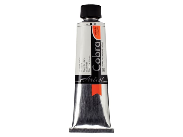 Cobra Artist vattenblandbar oljefärg rör Titanium White 105