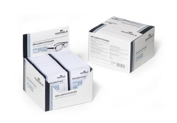Rengøringsklude Durable Wet Wipes for Glasses