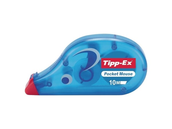 Tipp-Ex Pocket Mouse - Retterulle - 4.2 mm x 10 m - transparent blå