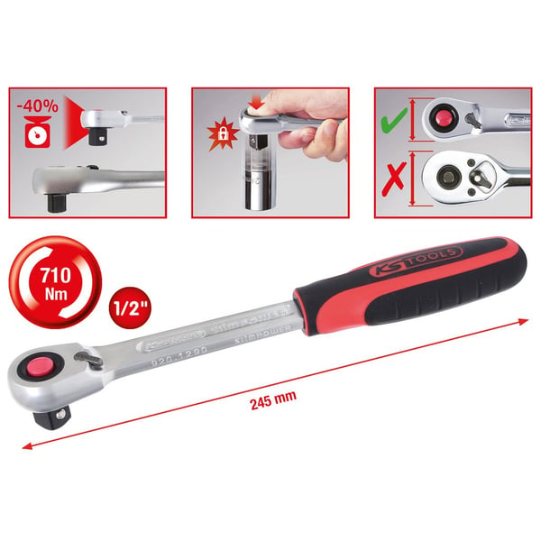 KS Tools 920.1290, Krom-vanadium-stål, 72 stk, DIN 3120, ISO 1174, DIN 3122, ISO 3315, 1 stk, 356 g