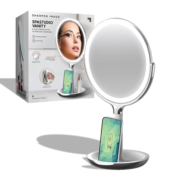 Sharper Image sminkespeil med lys og trådløs lader Sharper Image sminkespeil med lys og trådløs lader