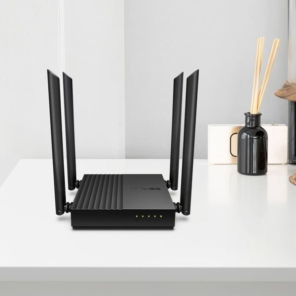 TP-Link ARCHER A64, Wi-Fi 5 (802.11ac), Dobbelbånd (2.4 GHz / 5 GHz), Ethernet/bredbåndsforbindelse, Svart, Frittstående router