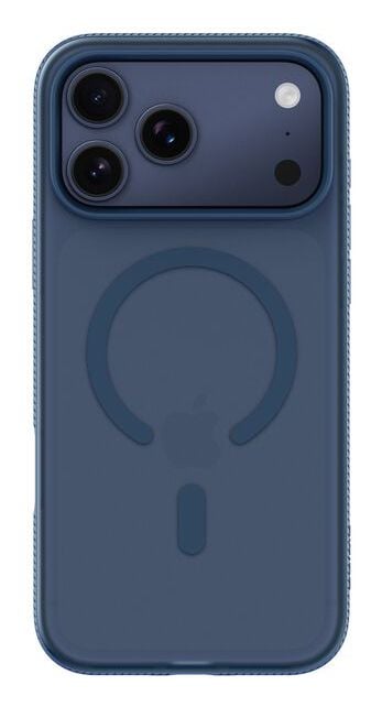 Belkin SheerForce Grip Series - Baksidedeksel for mobiltelefon - MagSafe-samsvar - laget av resirkulerte materialer - marineblå - for Apple iPhone ...