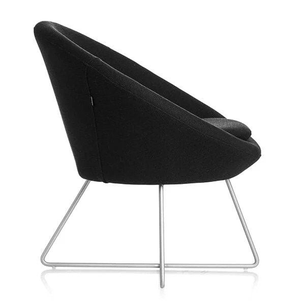 Loungestol Paris Black med grå aluminiumsben