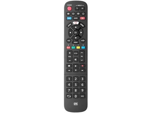 One For All TV Replacement Remotes Panasonic-television vaihtokaukosäädin, TV, IR Langaton, Painikkeiden painaminen, Musta