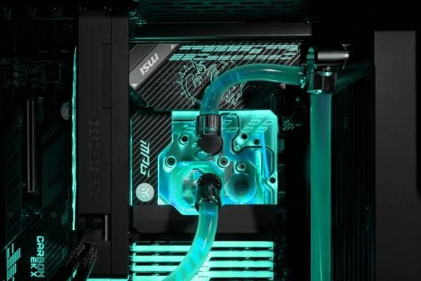 EK Water Blocks 3831109892343, Vannblokk, Akryl, Messing, Sort, Sølv, 3-pin, Hovedkort, MSI MPG Z590