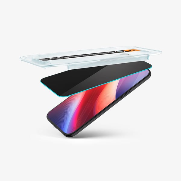 Spigen Glas.tR EZ Fit Privacy, Apple, iPhone Air, Dammresistent, Reptålig, Svart, 2 styck