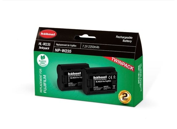 Hahnel HL-W235 Twin Pack (NP-W235), Fujifilm, 2250 mAh, 7,2 V, Litiumioni (Li-Ion)