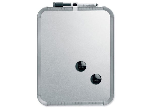 Nobo Slimline - Whiteboard-tavla - 360 x 280 mm - stål - magnetisk - silver