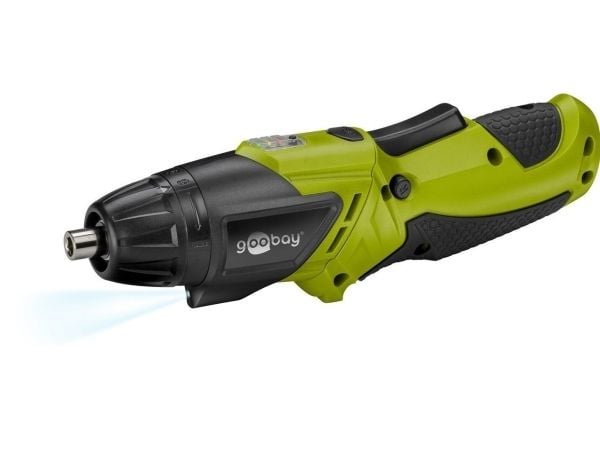 Goobay 71880, Boremaskin med pistolgrep, Nøkkelløs, Sort, Grønn, 230 RPM, Batteri, Lithium-Ion (Li-Ion)