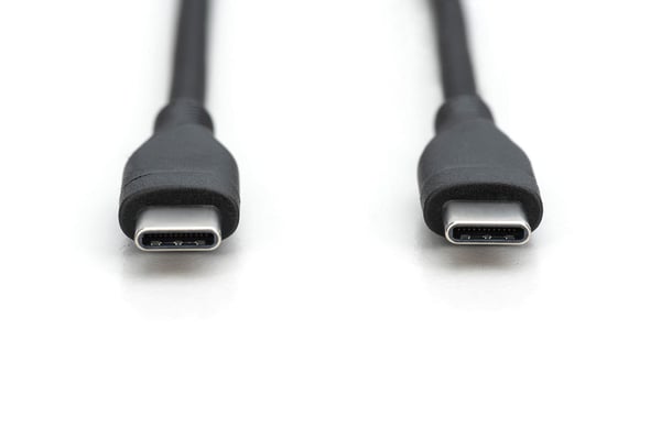 DIGITUS - USB-kabel - USB-C (hane) till USB-C (hane) - USB 2.0 - 20 V - 3 A - 2 m - formpressad, USB Power Delivery (60W) - svart