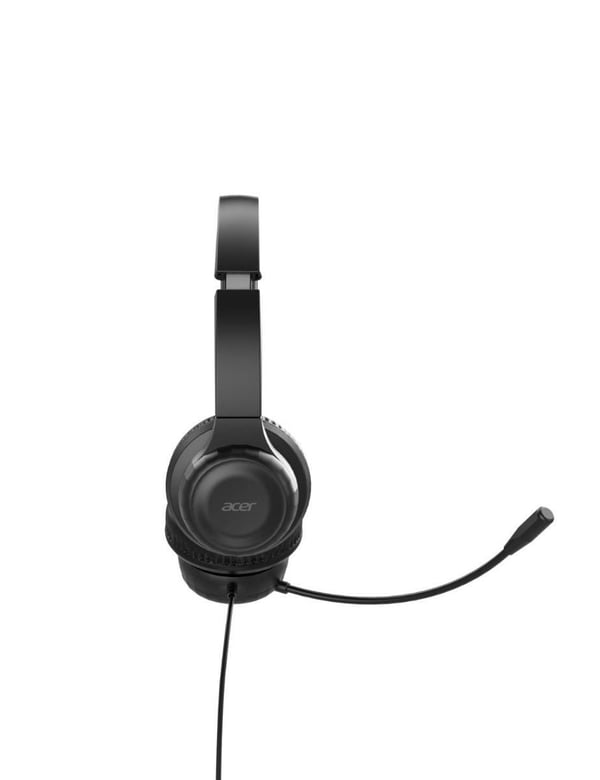 Acer AHW154 - Headset - fullstorlek - kabelansluten - svart