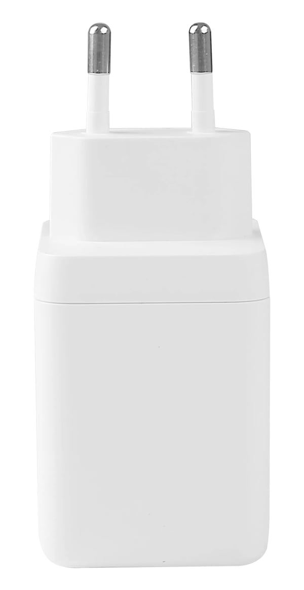 DELTACO Wall Charger - Strømadapter - GaN - 100 watt - 5 A (USB-type A, 2 x USB-C) - hvit