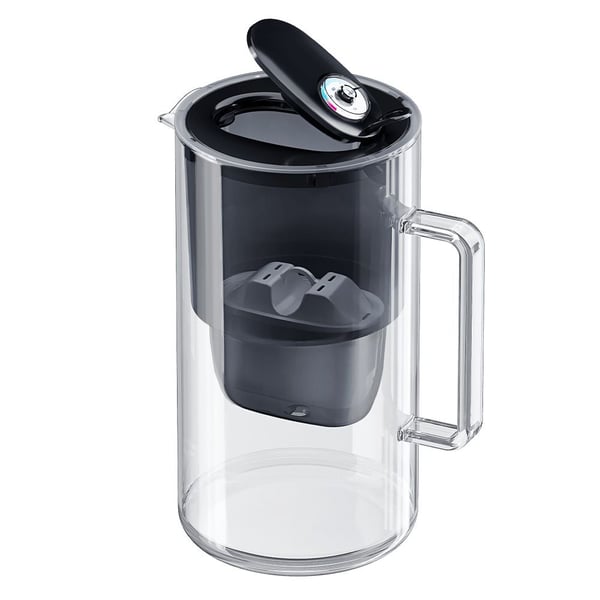 AQUAPHOR Glass Maxfor+ Mg, Vesikannun suodatin, 2,5 L, Musta, Läpinäkyvä