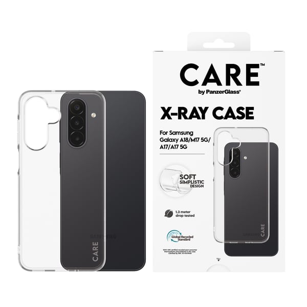 CARE by PanzerGlass X-Ray - Baksidesskydd för mobiltelefon - mjukt grundläggande - termoplastisk polyuretan (TPU) - transparent - för Samsung Galax...