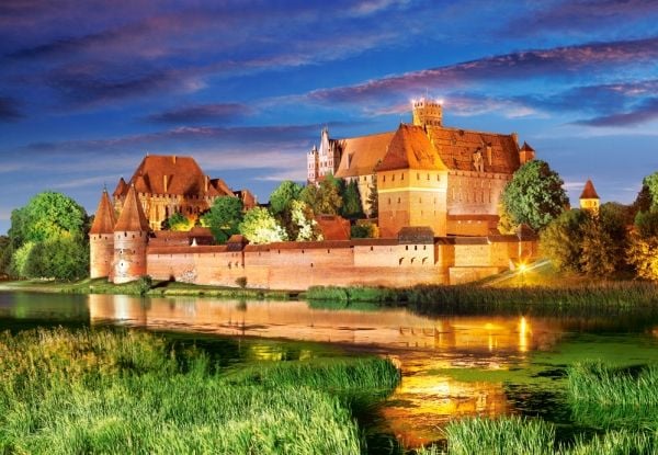 Castorland Malbork Castle, Poland 1000 pcs, 1000 styck, Liggande, 9 År