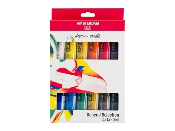 Schjerning Amsterdam Standard Series akrylmaling – utvalgspakke | 12 x