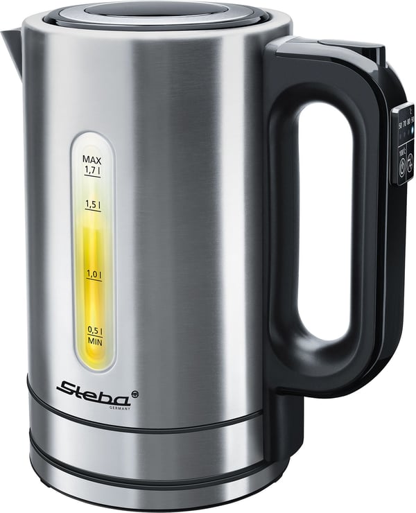 Steba WK 21 INOX, 1,7 l, 2200 W, Rostfritt stål, Plast, Rostfritt stål, Justerbar termostat, Vattennivå indikator