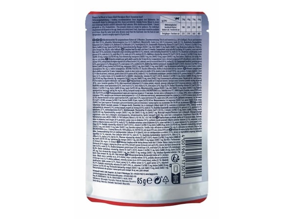 Happy Cat Culinary Meat in Sauce Bawarska Beef våtfôr voksne katter bayersk storfekjøtt 85 g