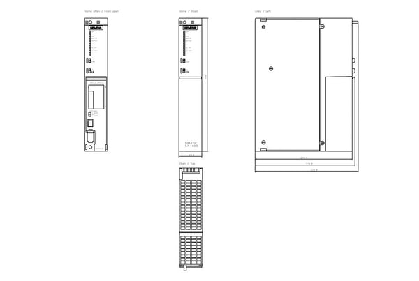 Siemens 6ES7405-0KR02-0AA0 6ES74050KR020AA0 SPS-Stromversorgung 60 V/DC, 233 mm, 295 mm, 63 mm, 1,35 kg, 1 styck
