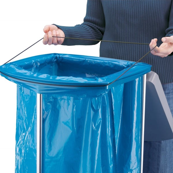 Hailo ProfiLine MSS XXXL, Frittstående søppel-pose holder, Grå, Innendørs, Aluminium, Metall, Plast, 120 l, 4 hjul