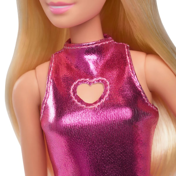 Barbie Fashionista Doll Pink Dress Heart Cutout