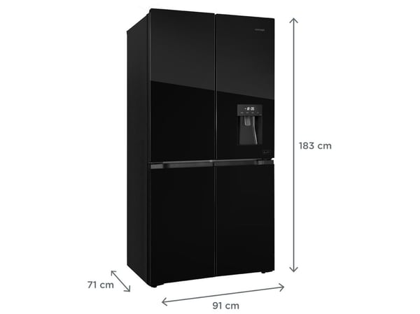 Concept LA8891BC French door-kylskåp 560 L fristående svart