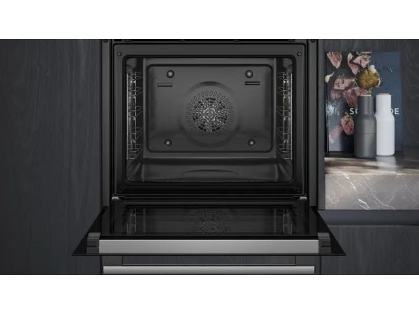 Siemens iQ500 HB579GBR3 inbyggnadsugn 71 l A+ självrengörande, rostfritt stål