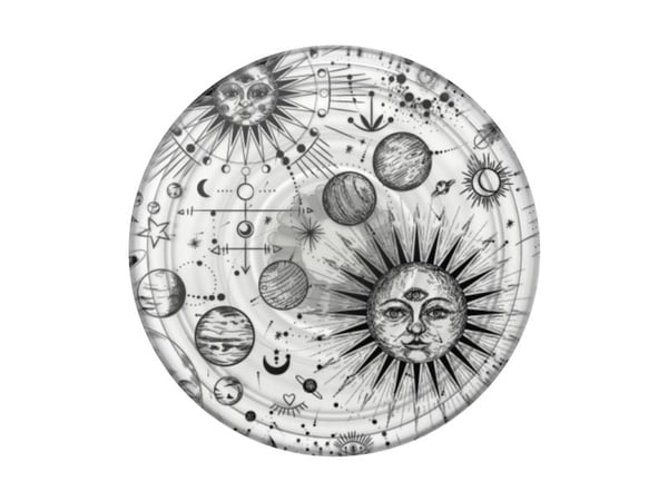 PopSockets PlantCore, Grepp, Svart, Grå, Translucent, Universal, 1 styck, 38,8 mm, 38,8 mm