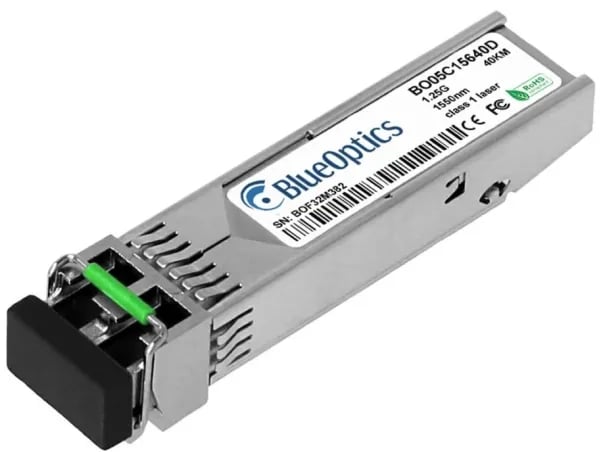 BlueOptics SFP-ZX-40-BO, Fiber optisk, 1250 Mbit/s, SFP, SFP, EX, 40000 m