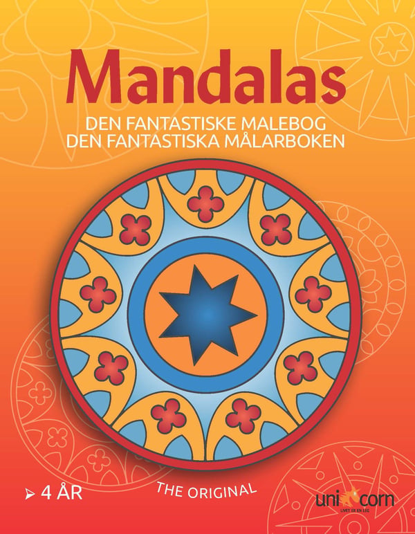 Fantastinen värityskirja mandaloilla 4-vuotiaalta | Kieli: Tanska