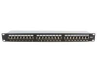 MicroConnect - Koblingspanel - CAT 6 - FTP - svart - 19" - 24 porter
