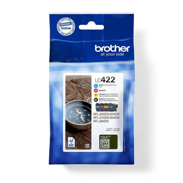 Brother LC422 Multipack - 4-pack - svart, gul, cyan, magenta - original - bläckpatron