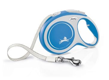 Flexi New Comfort L Tape 8 m Blå Hund Flexibelt Hundkoppel