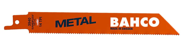 Bahco 3940-150-18-ST-5P, Sticksågsblad, Metall, Snabbstål (HSS), Orange, 0,9 mm, 15 cm