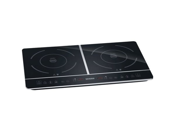 Severin DK 1031, Svart, Benkeplate, Sonebasert induksjon, Glass-keramikk, 2 zone(s), 2 zone(s)